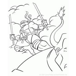 Dessin à colorier: Tortues Ninja (Super-héros) #75625 - Coloriages à Imprimer Gratuits
