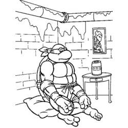 Dessin à colorier: Tortues Ninja (Super-héros) #75628 - Coloriages à Imprimer Gratuits