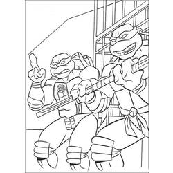 Dessin à colorier: Tortues Ninja (Super-héros) #75658 - Coloriages à Imprimer Gratuits