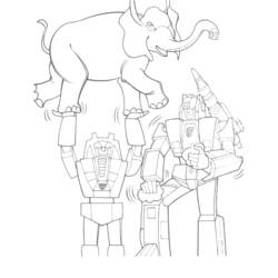 Dessin à colorier: Transformers (Super-héros) #75297 - Coloriages à Imprimer Gratuits