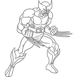 Dessin à colorier: Wolverine (Super-héros) #74838 - Coloriages à imprimer