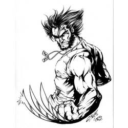 Dessin à colorier: Wolverine (Super-héros) #74842 - Coloriages à Imprimer