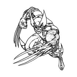Dessin à colorier: Wolverine (Super-héros) #74865 - Coloriages à Imprimer