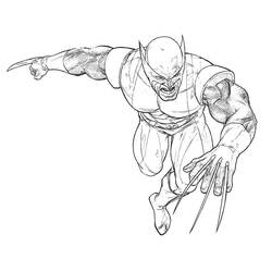 Dessin à colorier: Wolverine (Super-héros) #74883 - Coloriages à imprimer