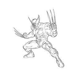 Dessin à colorier: Wolverine (Super-héros) #74885 - Coloriages à imprimer
