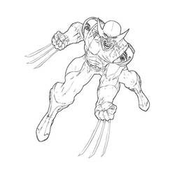 Dessin à colorier: Wolverine (Super-héros) #74889 - Coloriages à Imprimer