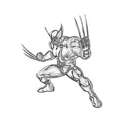 Dessin à colorier: Wolverine (Super-héros) #74897 - Coloriages à imprimer
