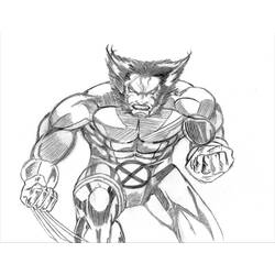 Dessin à colorier: Wolverine (Super-héros) #74961 - Coloriages à Imprimer
