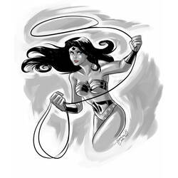 Dessin à colorier: Wonder Woman (Super-héros) #74676 - Coloriages à Imprimer Gratuits