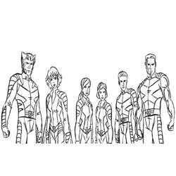 Dessin à colorier: X-Men (Super-héros) #74358 - Coloriages à Imprimer