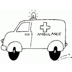 Dessin à colorier: Ambulance (Transport) #136748 - Coloriages à Imprimer