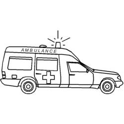 Dessin à colorier: Ambulance (Transport) #136752 - Coloriages à imprimer
