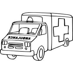 Dessin à colorier: Ambulance (Transport) #136753 - Coloriages à imprimer