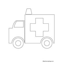 Dessin à colorier: Ambulance (Transport) #136754 - Coloriages à Imprimer