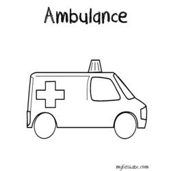 Dessin à colorier: Ambulance (Transport) #136761 - Coloriages à imprimer