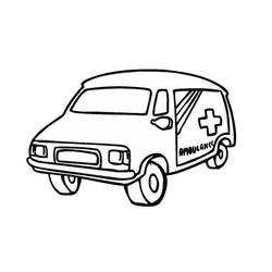 Dessin à colorier: Ambulance (Transport) #136767 - Coloriages à Imprimer