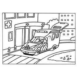 Dessin à colorier: Ambulance (Transport) #136769 - Coloriages à Imprimer Gratuits
