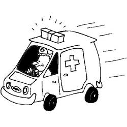 Dessin à colorier: Ambulance (Transport) #136774 - Coloriages à imprimer