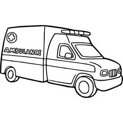 Dessin à colorier: Ambulance (Transport) #136775 - Coloriages à Imprimer