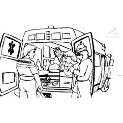 Dessin à colorier: Ambulance (Transport) #136778 - Coloriages à Imprimer
