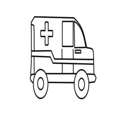 Dessin à colorier: Ambulance (Transport) #136782 - Coloriages à Imprimer