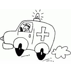 Dessin à colorier: Ambulance (Transport) #136784 - Coloriages à Imprimer Gratuits