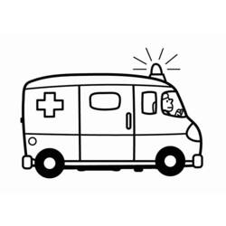 Dessin à colorier: Ambulance (Transport) #136789 - Coloriages à Imprimer