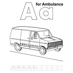 Dessin à colorier: Ambulance (Transport) #136797 - Coloriages à Imprimer Gratuits