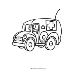 Dessin à colorier: Ambulance (Transport) #136829 - Coloriages à Imprimer