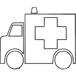 Dessin à colorier: Ambulance (Transport) #136843 - Coloriages à Imprimer