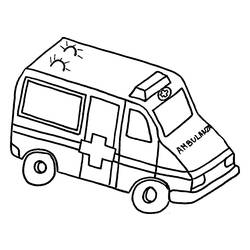 Dessin à colorier: Ambulance (Transport) #136851 - Coloriages à Imprimer