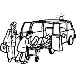 Dessin à colorier: Ambulance (Transport) #136856 - Coloriages à Imprimer