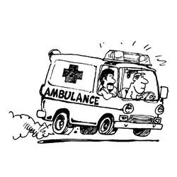 Dessin à colorier: Ambulance (Transport) #136870 - Coloriages à Imprimer