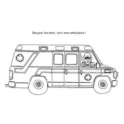 Dessin à colorier: Ambulance (Transport) #136937 - Coloriages à Imprimer