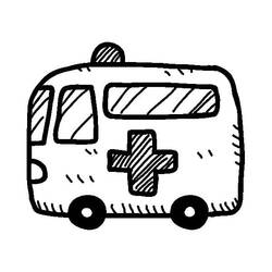 Coloriage Ambulance (Transport) #184122 à imprimer et colorier