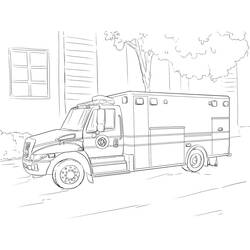 Coloriage Ambulance (Transport) #184140 à imprimer et colorier