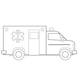 Coloriage Ambulance (Transport) #184142 à imprimer et colorier
