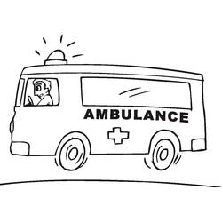 Coloriage Ambulance (Transport) #184146 à imprimer et colorier