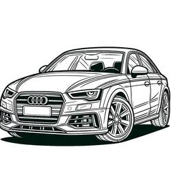 Dessin à colorier: Audi (Transport) #218586 - Coloriages à Imprimer Gratuits