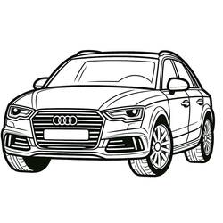 Dessin à colorier: Audi (Transport) #218593 - Coloriages à Imprimer Gratuits