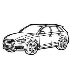 Dessin à colorier: Audi (Transport) #218595 - Coloriages à Imprimer Gratuits