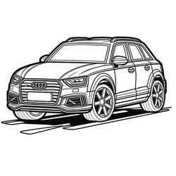 Dessin à colorier: Audi (Transport) #218596 - Coloriages à Imprimer Gratuits