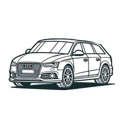 Dessin à colorier: Audi (Transport) #218597 - Coloriages à Imprimer Gratuits