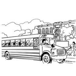 Dessin à colorier: Autobus / Autocar (Transport) #135294 - Coloriages à Imprimer Gratuits