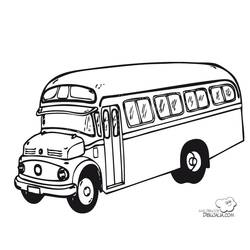 Dessin à colorier: Autobus / Autocar (Transport) #135297 - Coloriages à imprimer