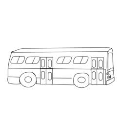 Dessin à colorier: Autobus / Autocar (Transport) #135301 - Coloriages à Imprimer Gratuits