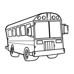 Dessin à colorier: Autobus / Autocar (Transport) #135304 - Coloriages à imprimer