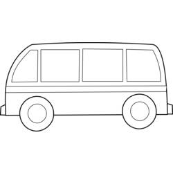 Dessin à colorier: Autobus / Autocar (Transport) #135319 - Coloriages à imprimer