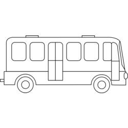 Dessin à colorier: Autobus / Autocar (Transport) #135335 - Coloriages à imprimer