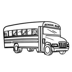 Dessin à colorier: Autobus / Autocar (Transport) #135339 - Coloriages à imprimer